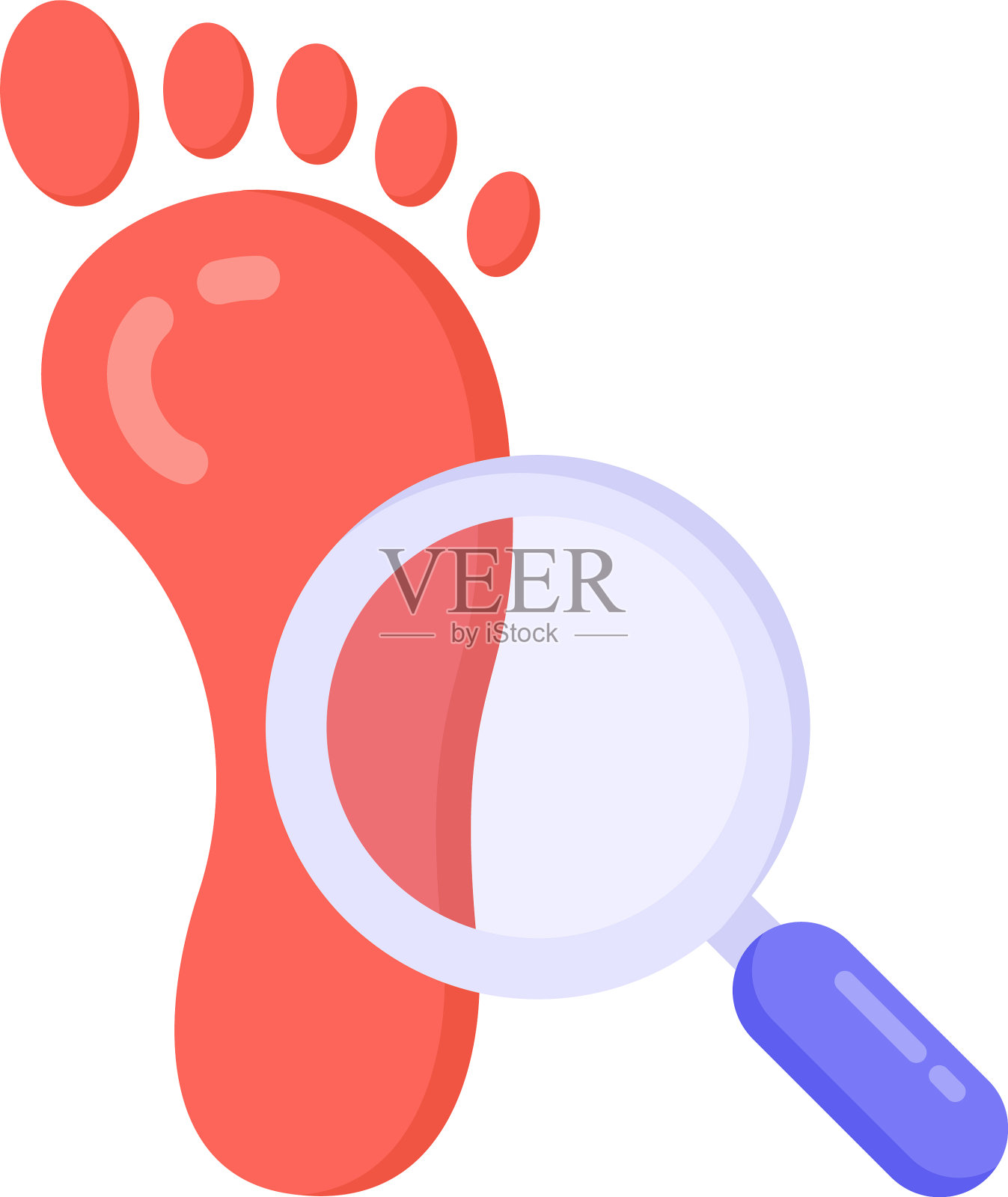 足迹搜索插画图片素材