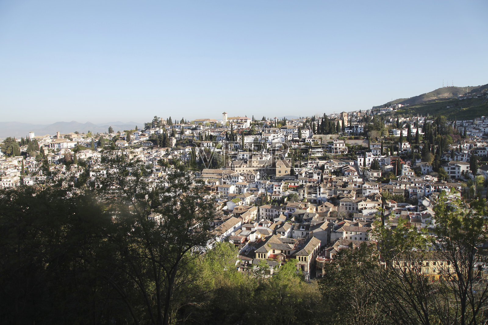 西班牙格拉纳达鸟瞰图照片摄影图片