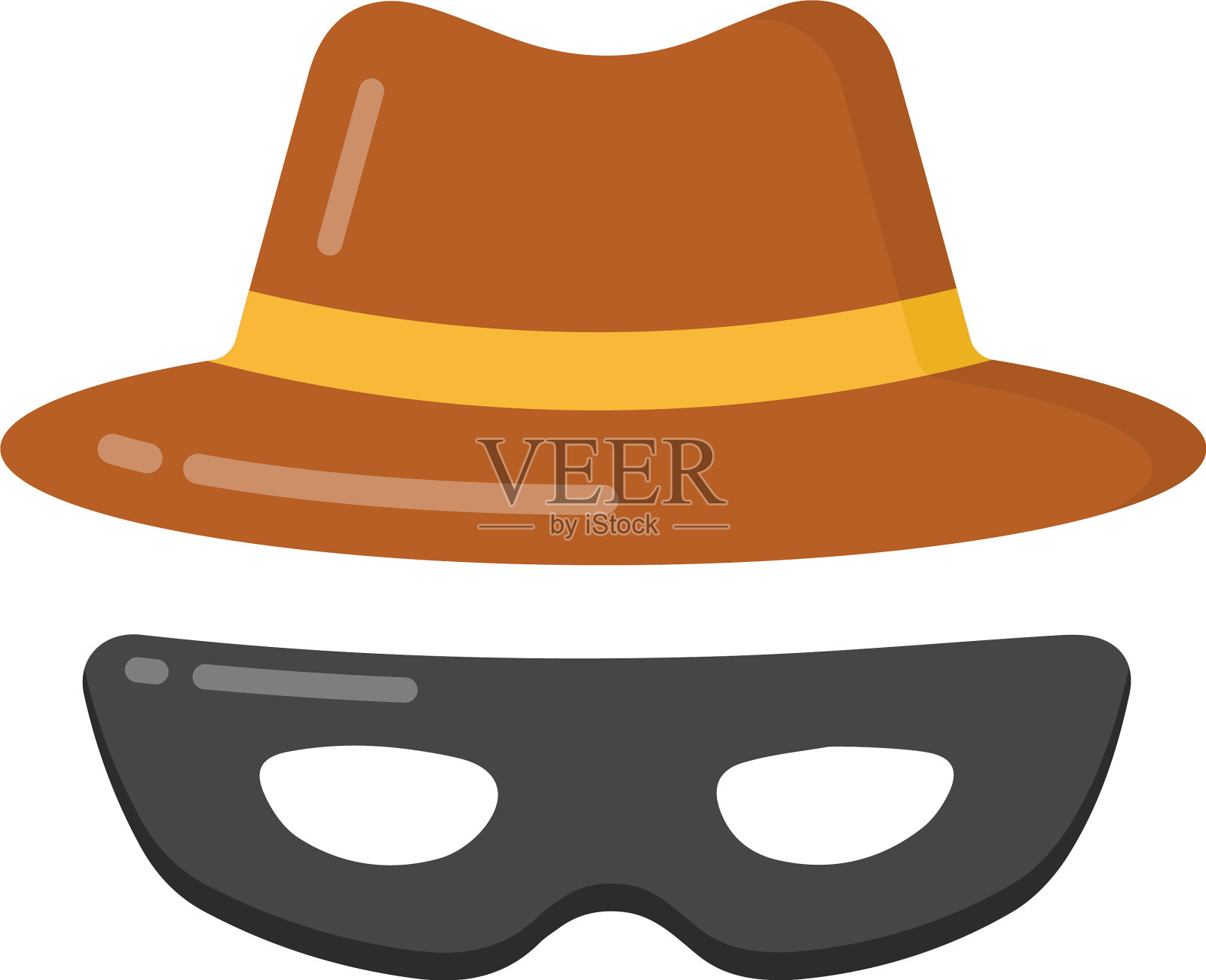 黑客的帽子插画图片素材