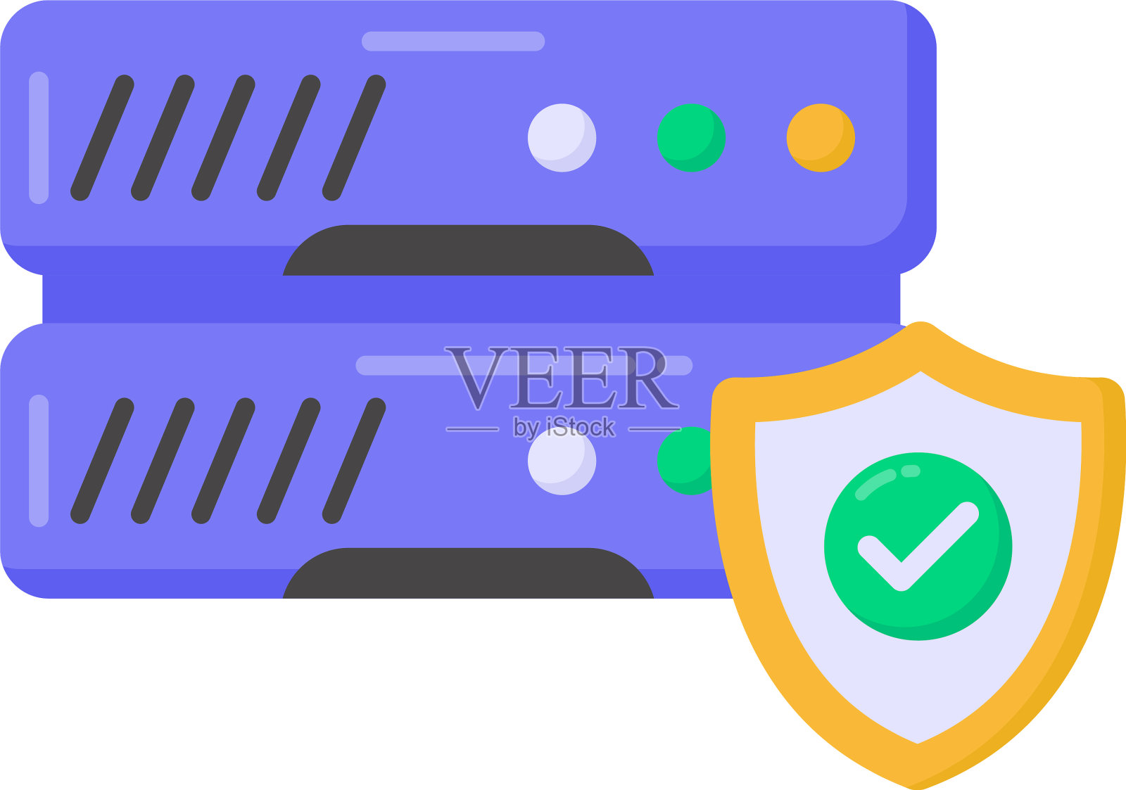 服务器安全插画图片素材