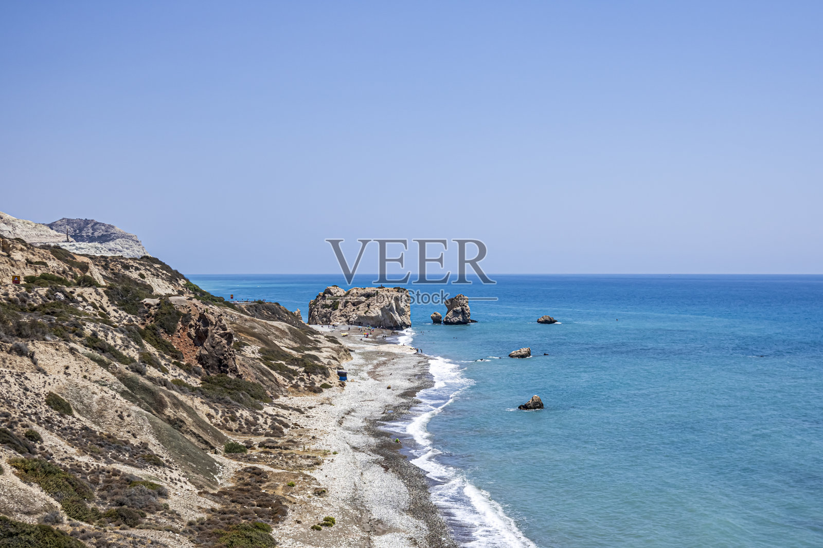 塞浦路斯阿佛洛狄忒诞生地的海滩照片摄影图片