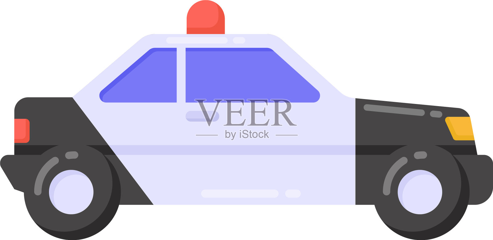 警车插画图片素材