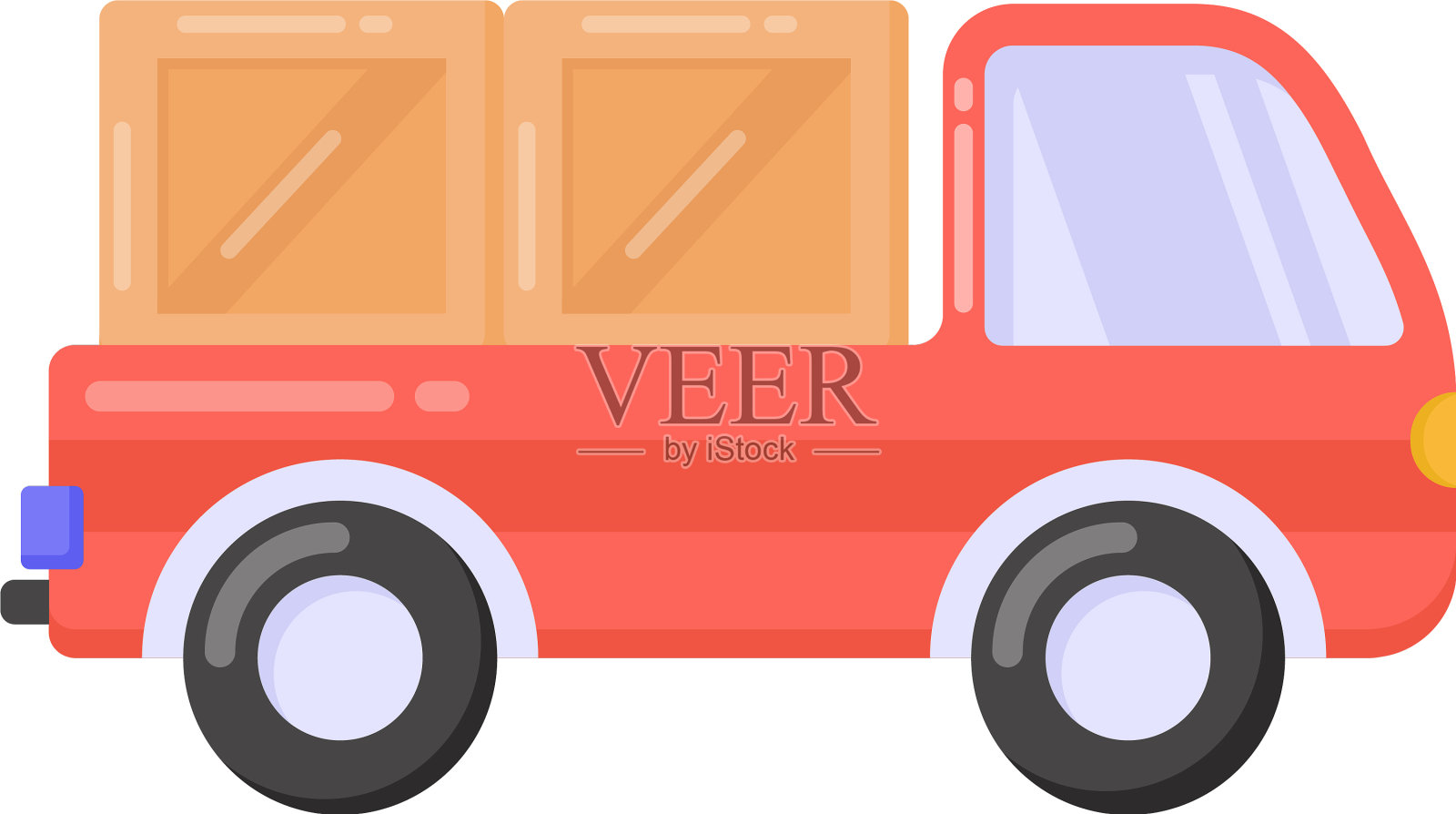 货运卡车插画图片素材