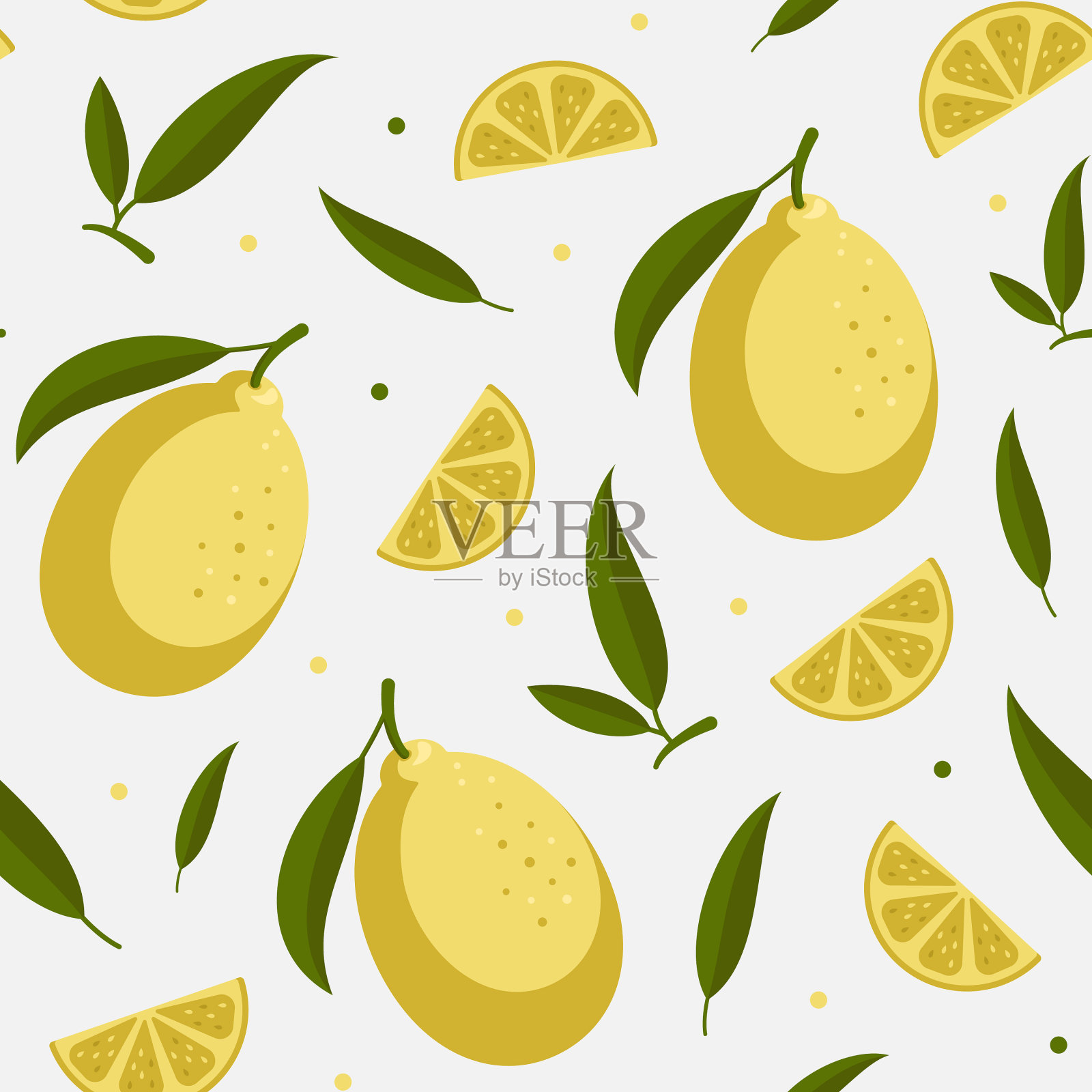 柠檬无缝图案水果背景插画图片素材