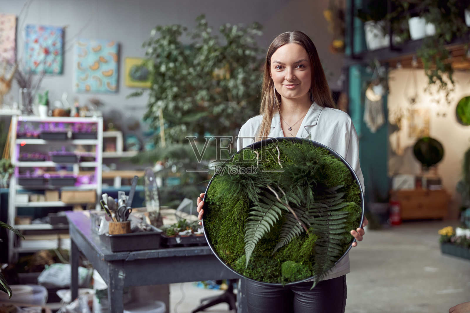 花店出售各种干花照片摄影图片