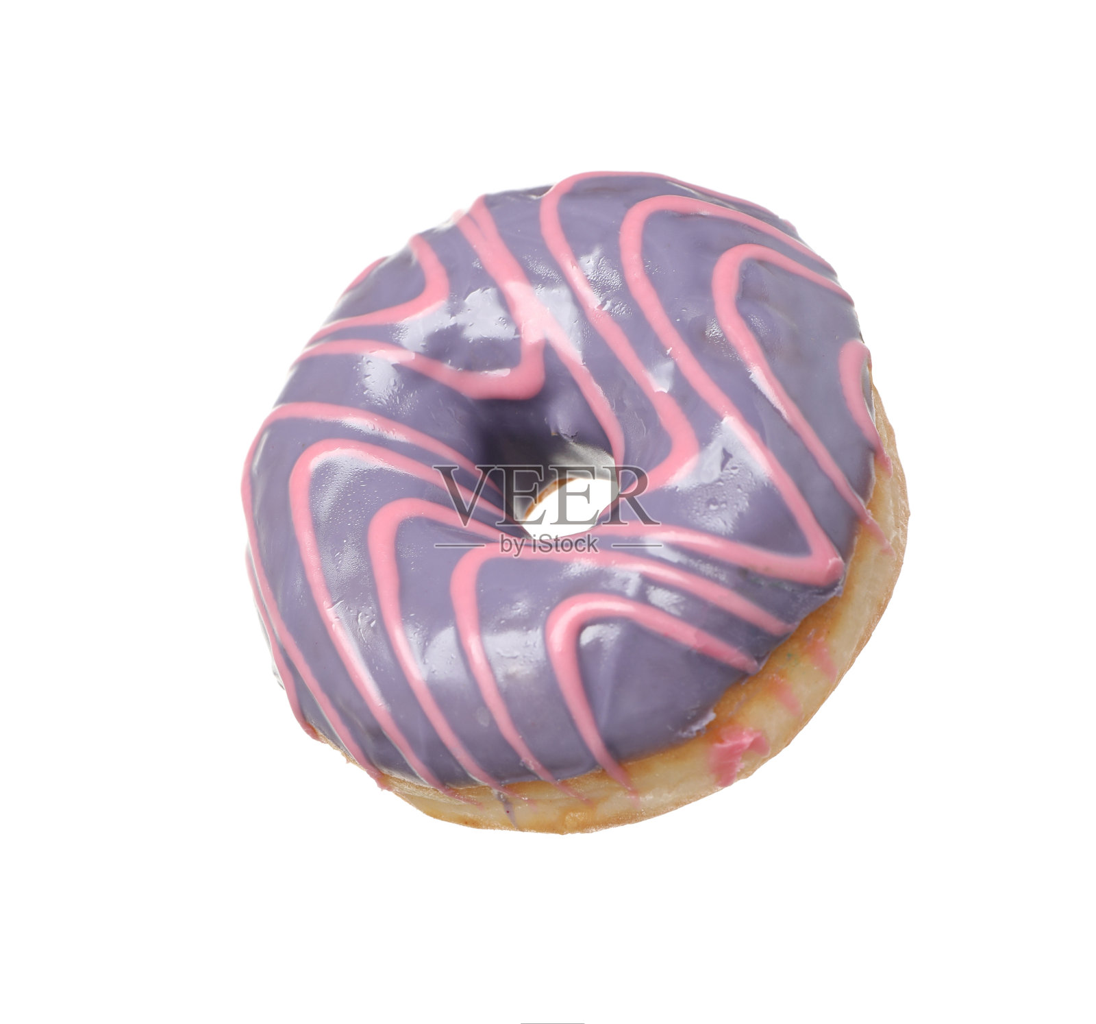 白色背景上的甜而美味的釉面甜甜圈照片摄影图片