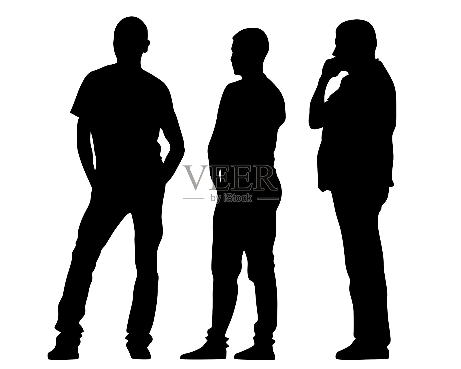 年轻人走插画图片素材