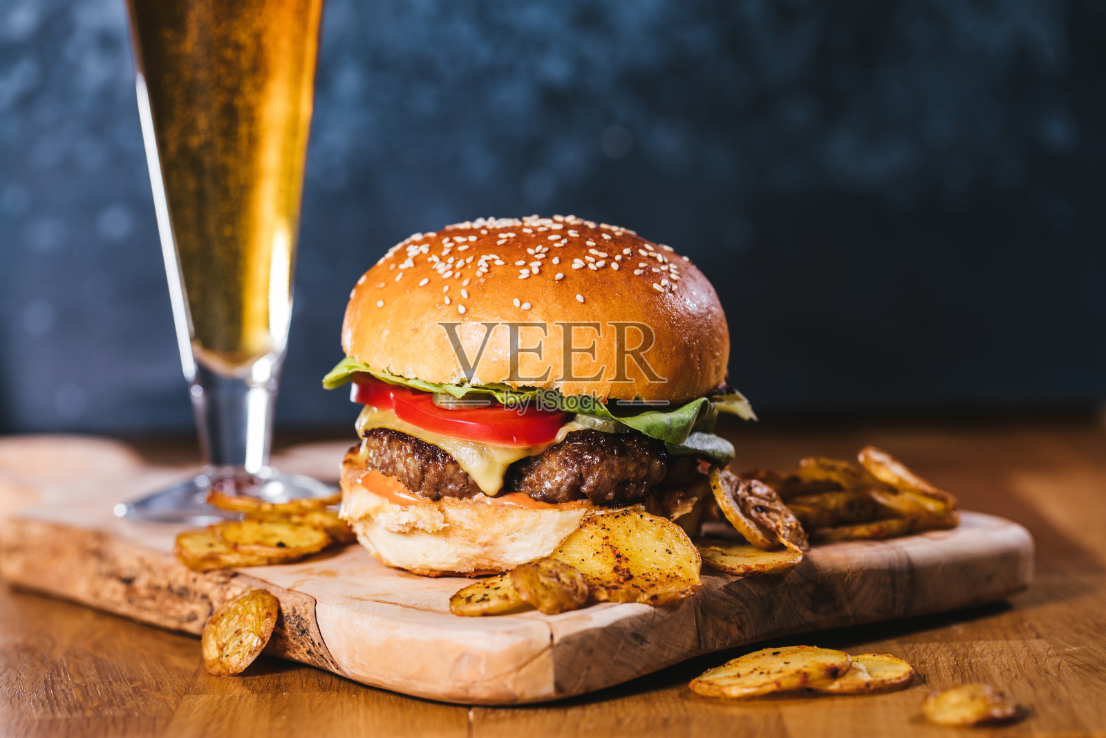 经典的汉堡照片摄影图片