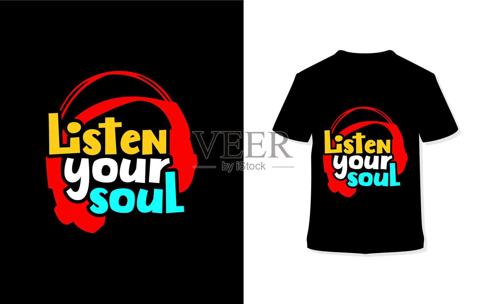 听着你的灵魂插画图片素材