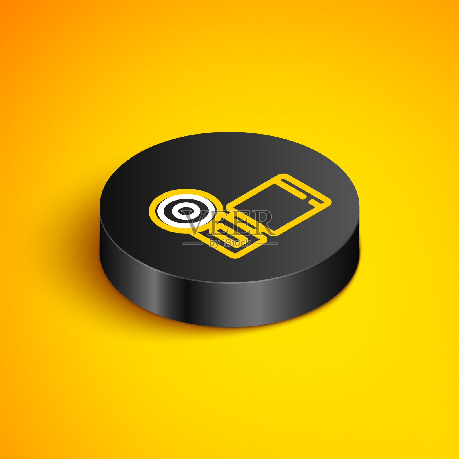 等距线电影摄像机图标隔离插画图片素材