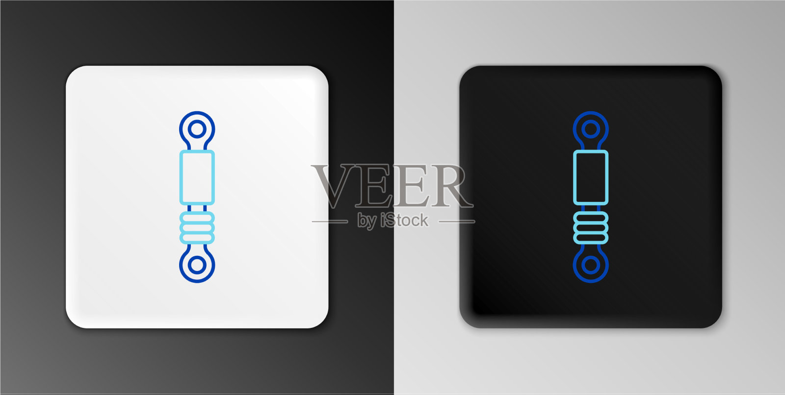 线减震器图标隔离在灰色图标素材