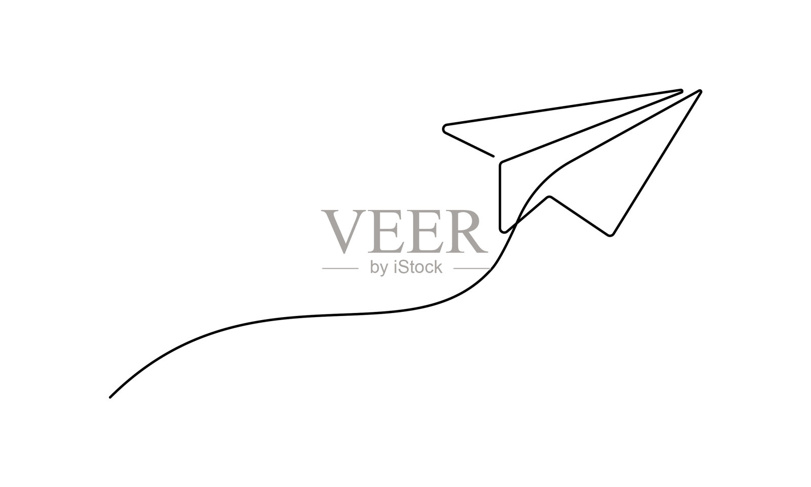 一连续线画纸平面移动插画图片素材