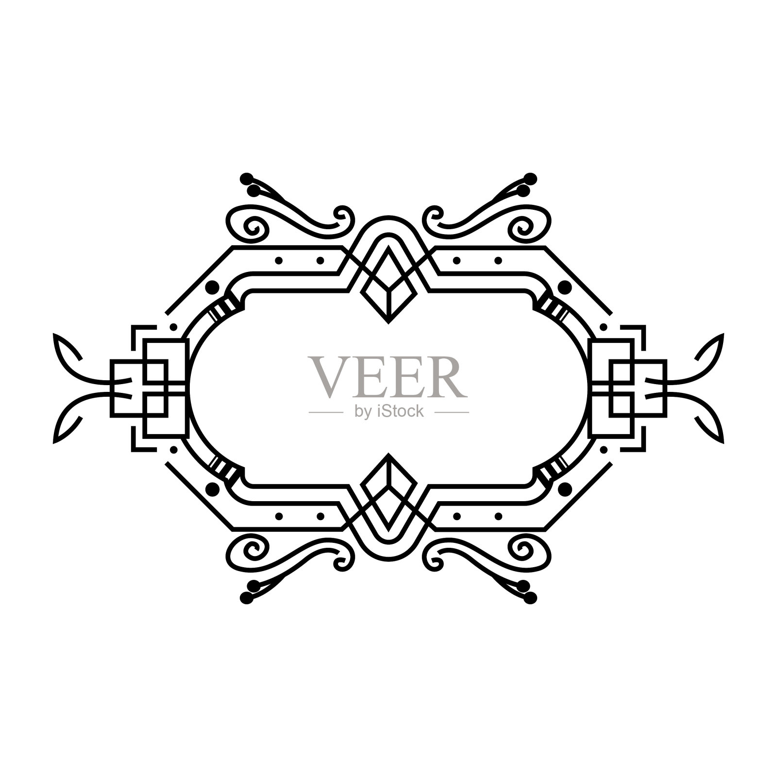 抽象框架装饰元素设计插画图片素材