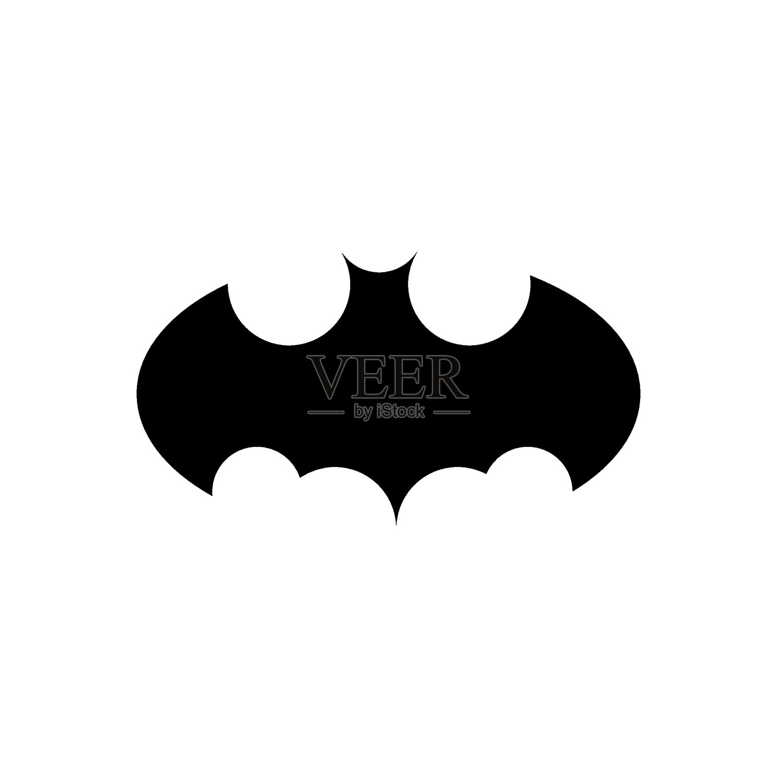 黑蝙蝠平面矢量插画图片素材