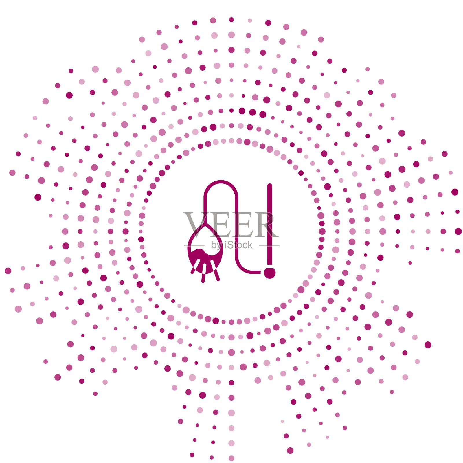 紫色宠物猫玩具图标孤立在白色上图标素材