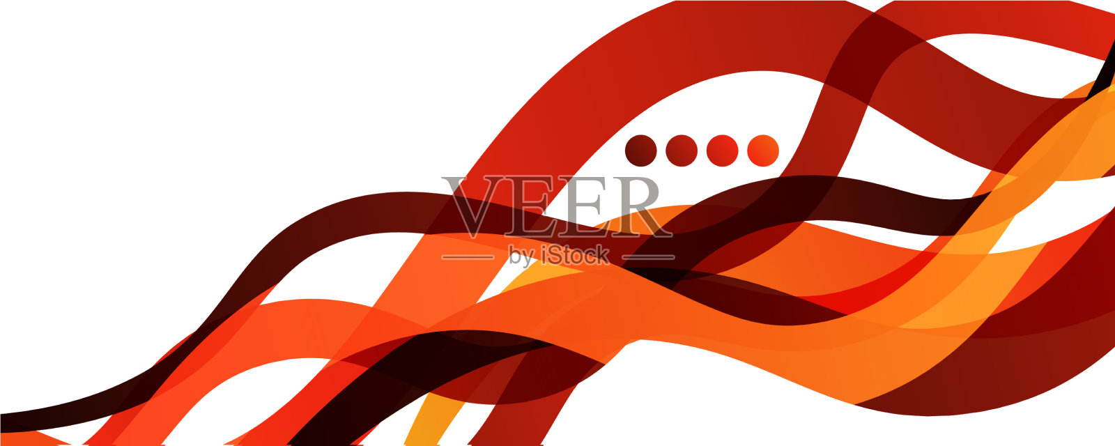 抽象背景-透明重叠波浪插画图片素材