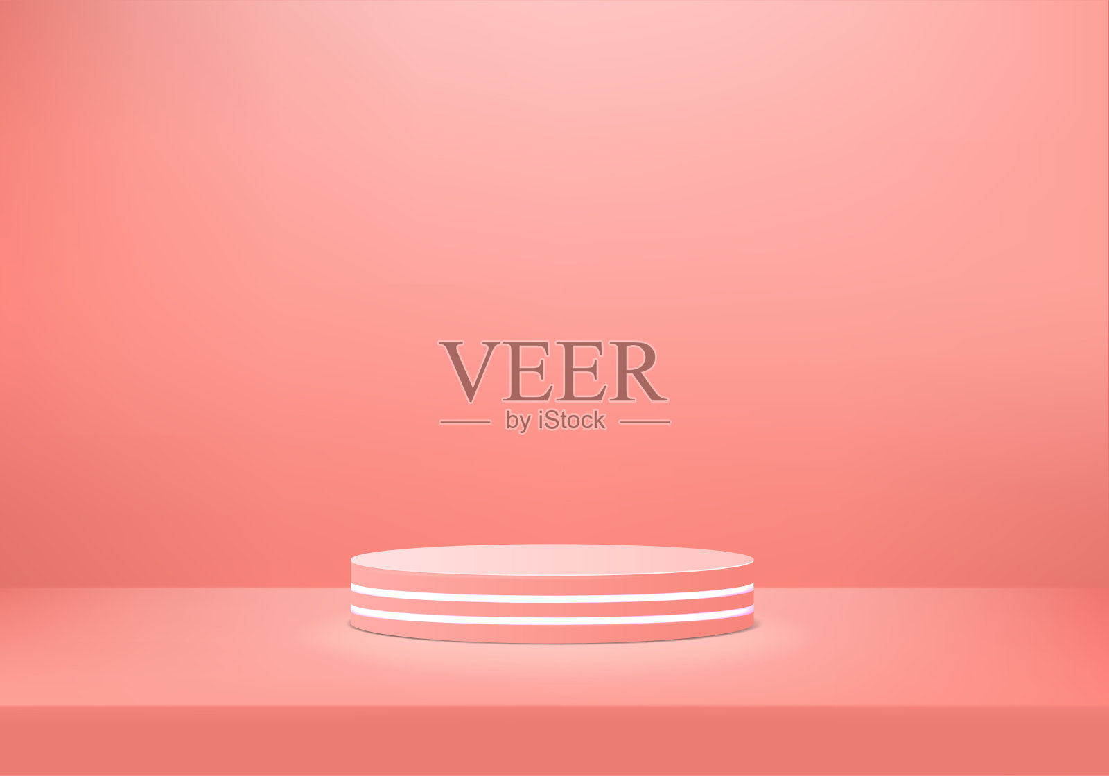 3d背景产品展示最小的讲台场景与几何平台。背景矢量3d与获奖者奖台。展示化妆品。舞台展示在台座上的现代工作室橙色粉彩插画图片素材