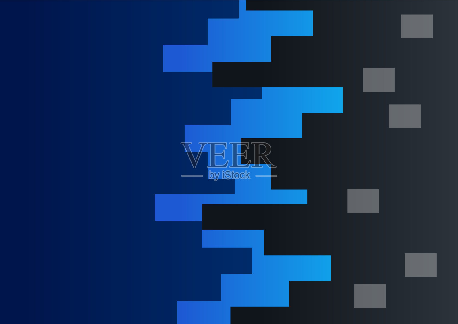 现代蓝色科技背景与抽象的几何形状。矢量插图的介绍设计，海报，横幅，传单，名片和更多插画图片素材