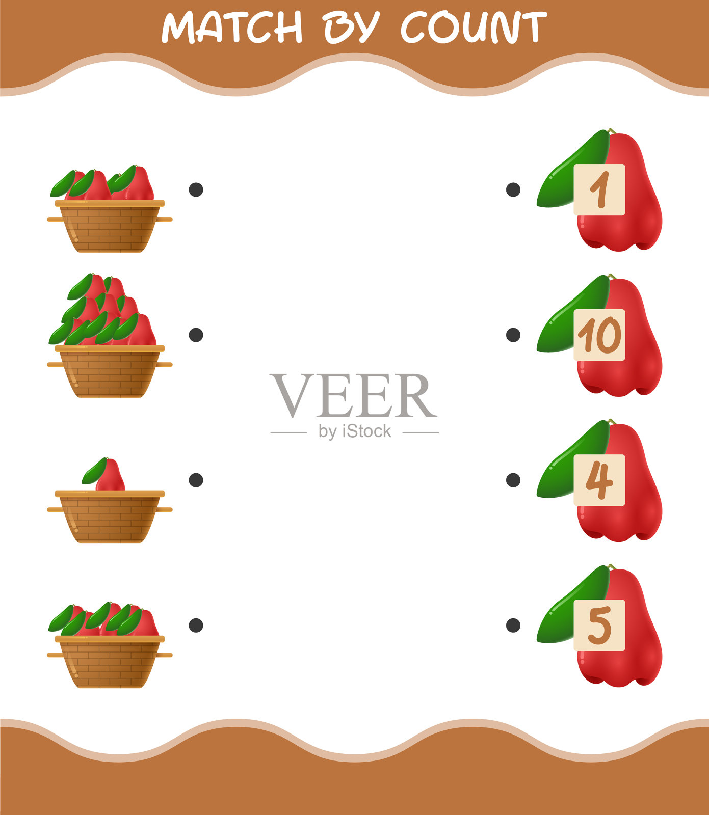 火柴数卡通玫瑰苹果火柴和插画图片素材