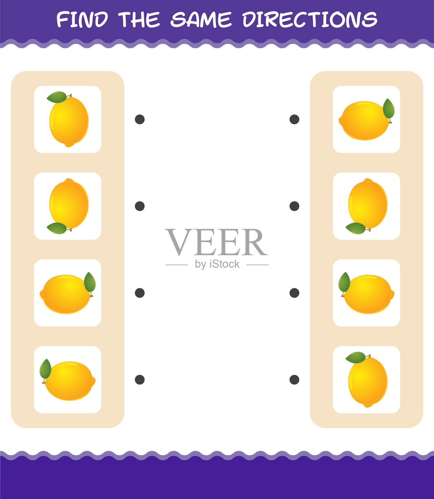 匹配相同的方向柠檬匹配游戏插画图片素材