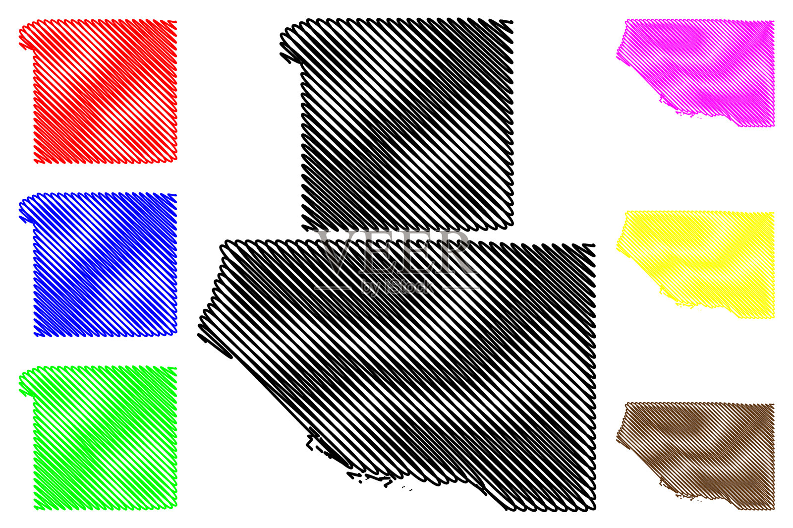 威斯康辛州的皮尔斯和门罗县插画图片素材