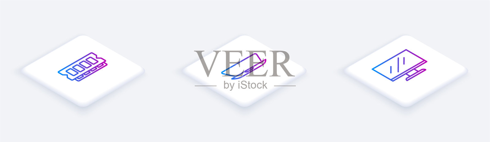 设置等距线随机存取存储器图标素材