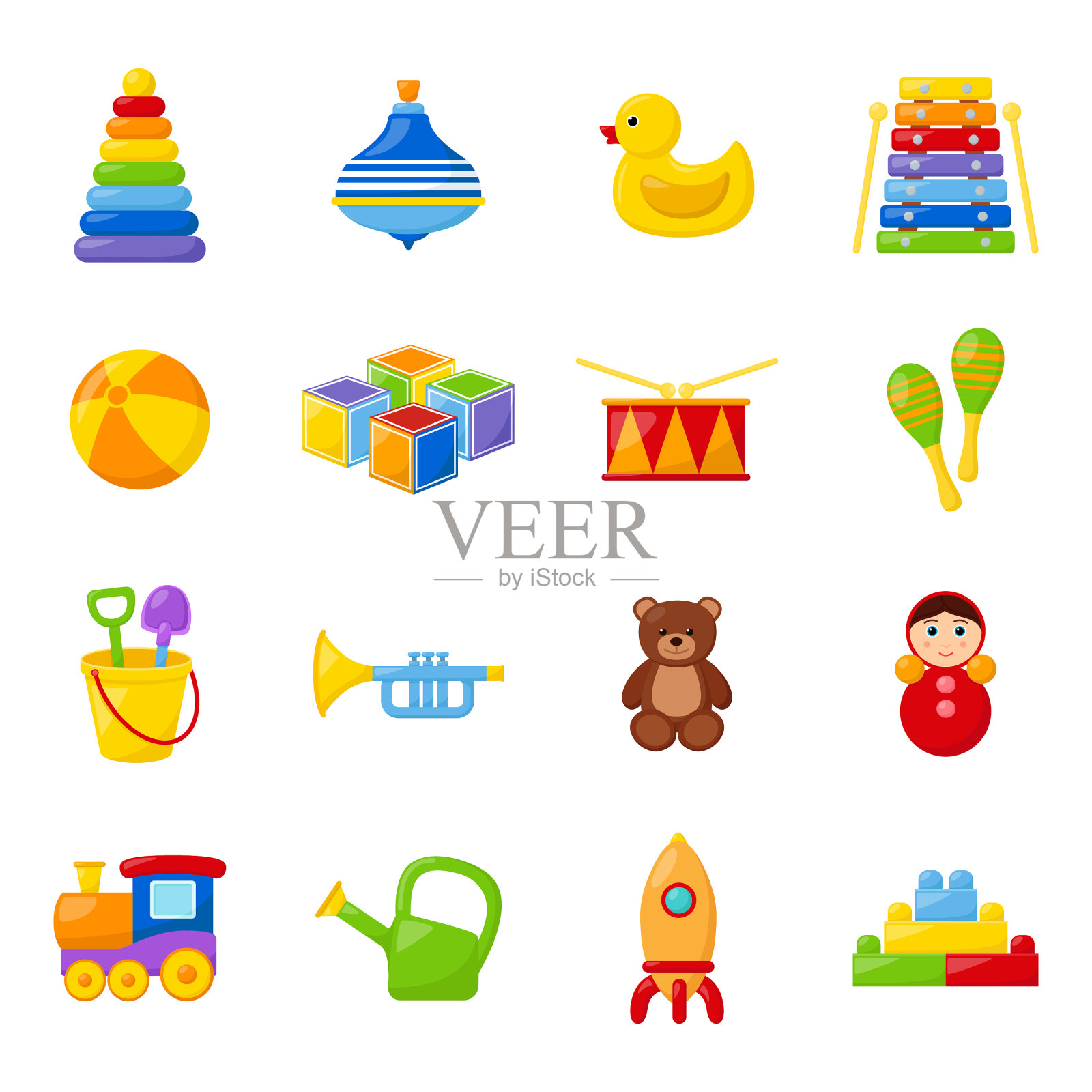 将孩子的玩具图标素材