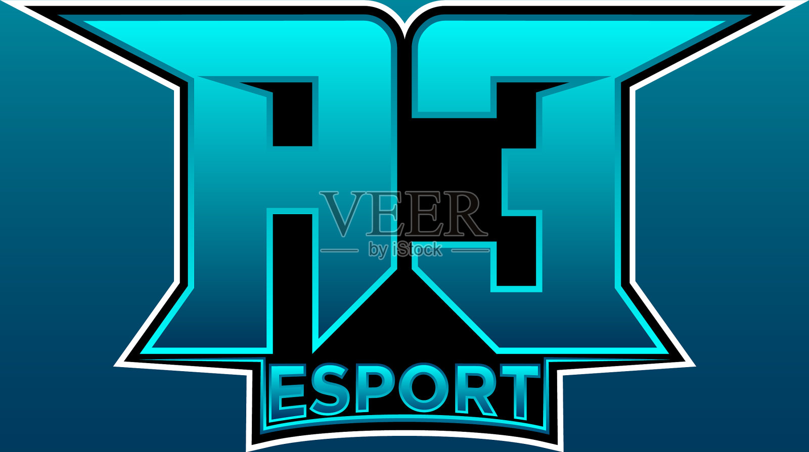 Ae最初的游戏标志电子竞技几何设计插画图片素材