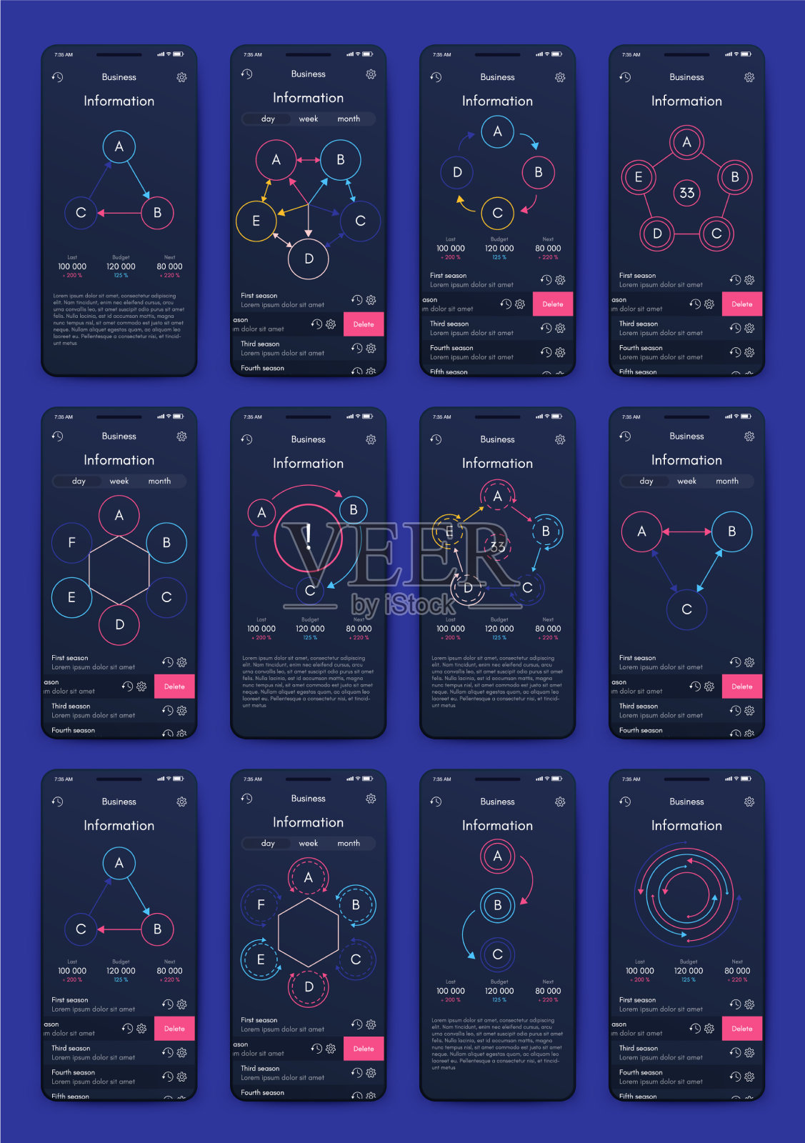 商业的现代信息图表元素插画图片素材