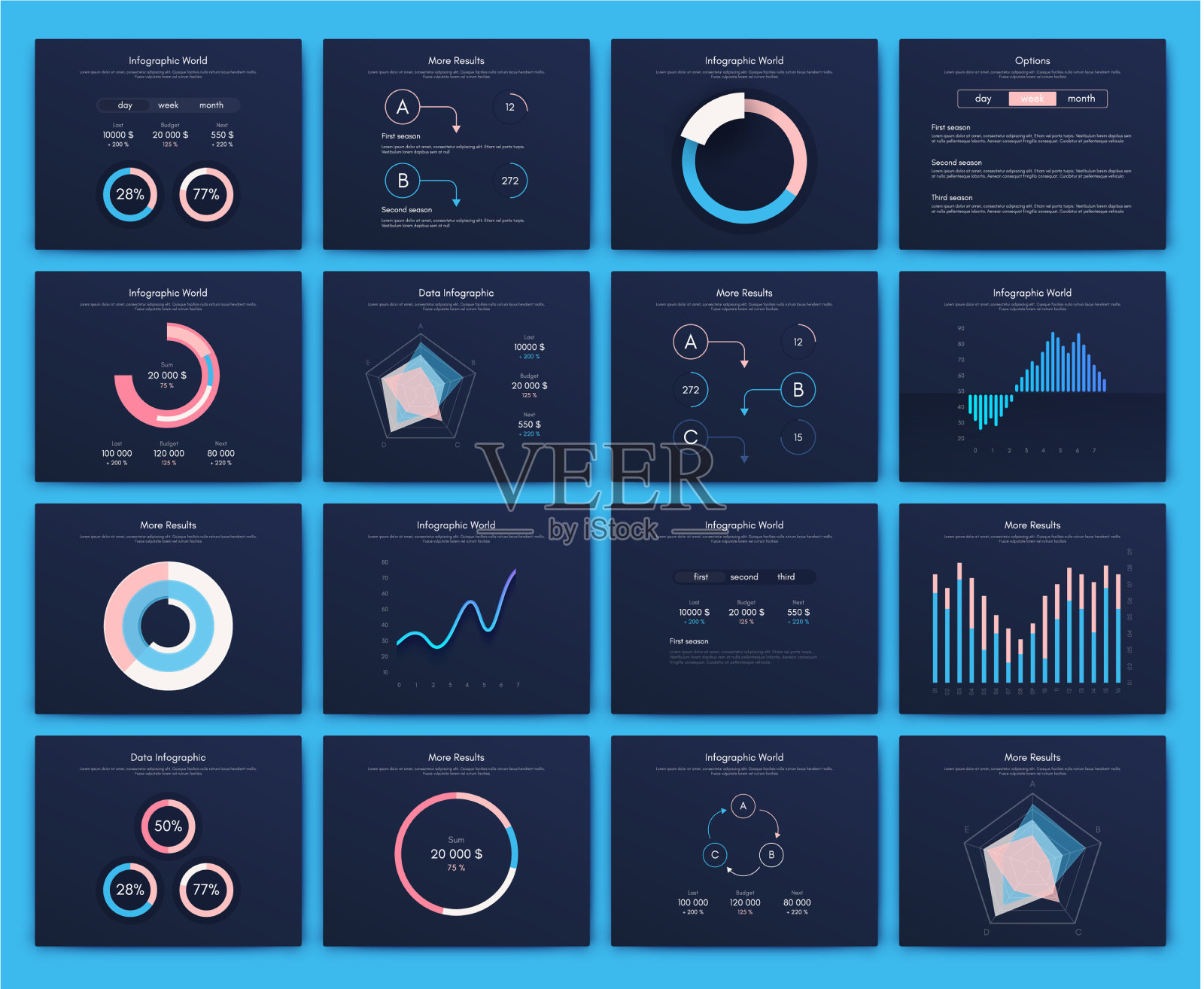 商业的现代信息图表元素插画图片素材