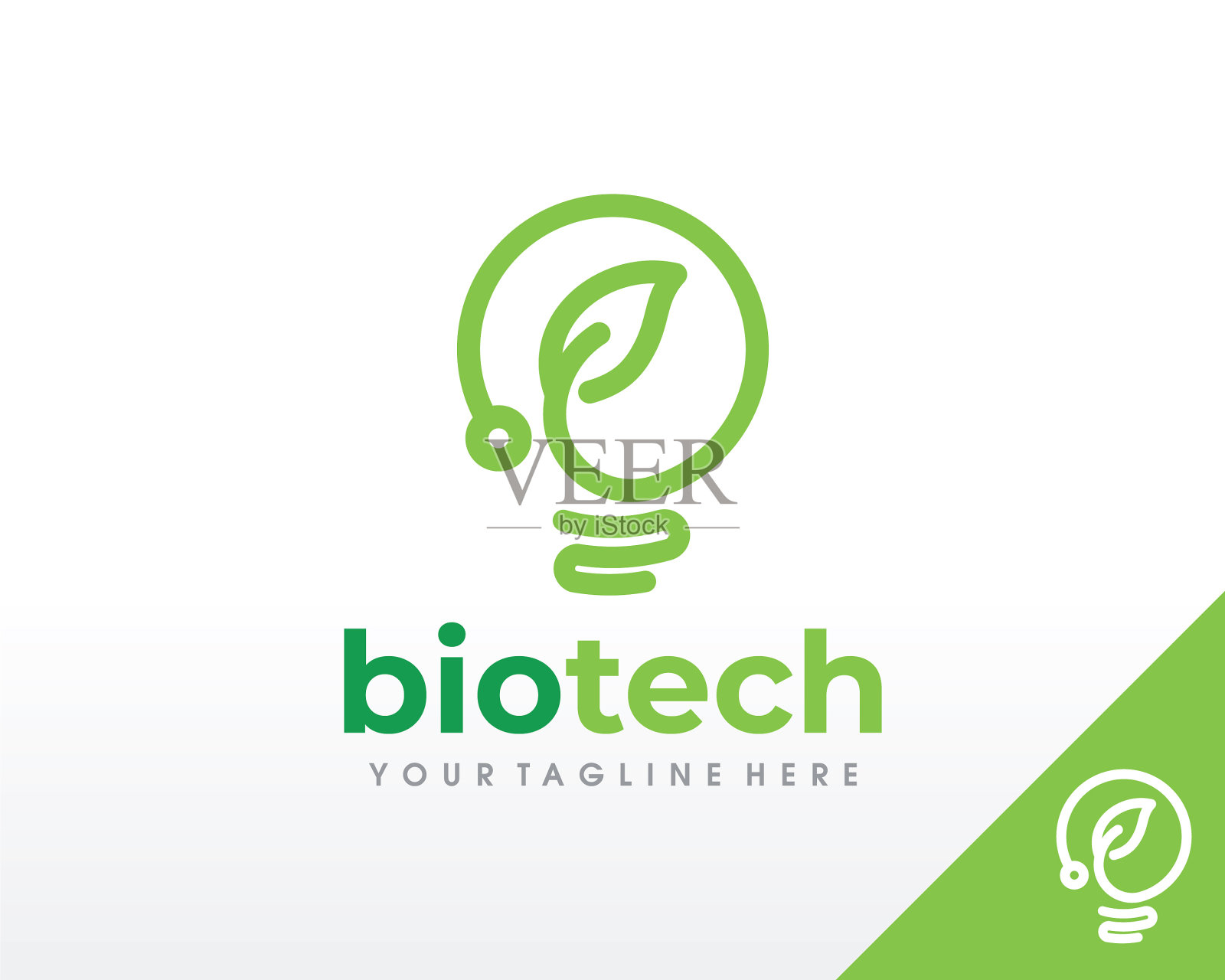 绿色科技标志生物科技标志设计插画图片素材