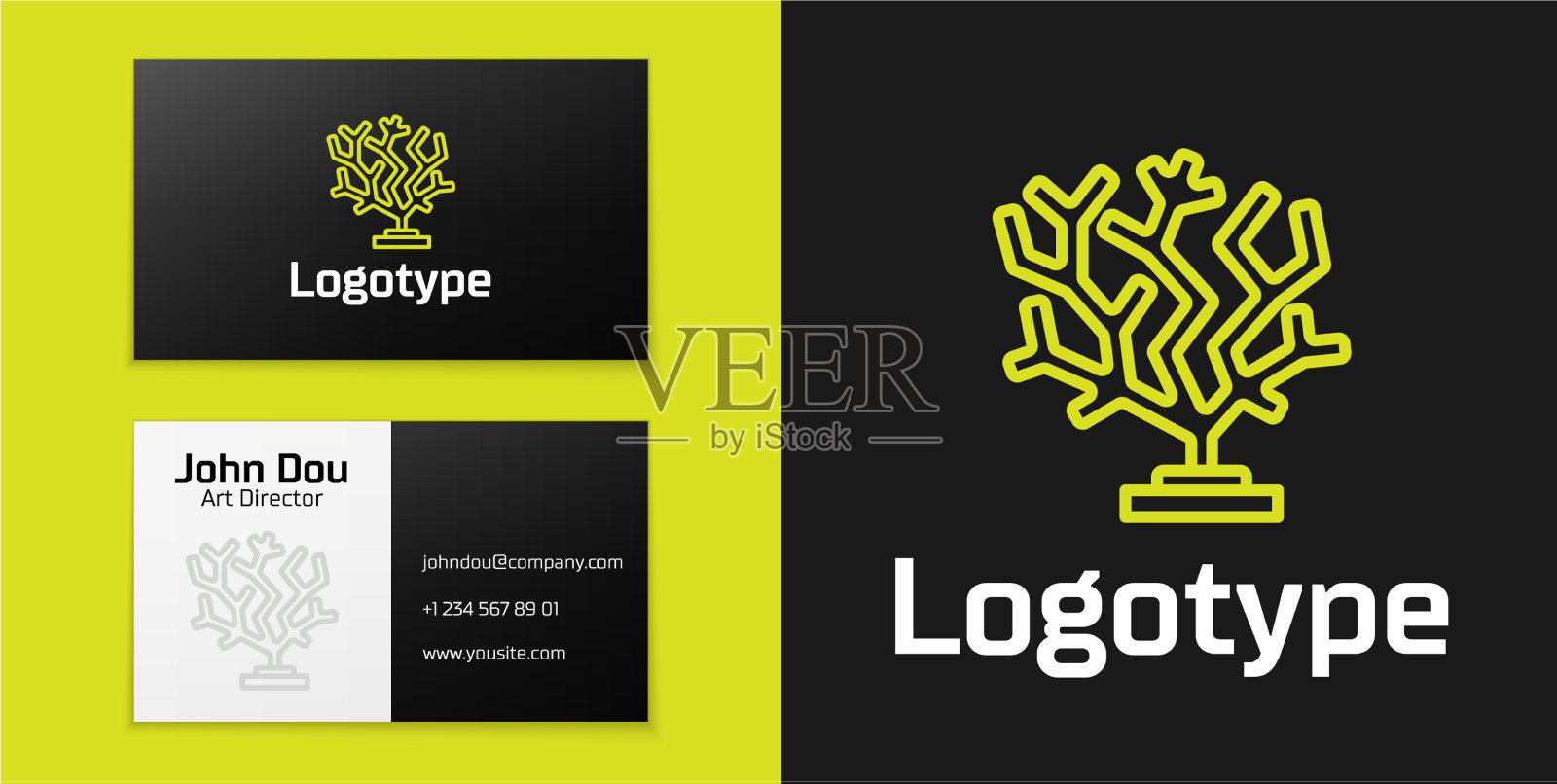 标识线珊瑚图标孤立在黑色插画图片素材