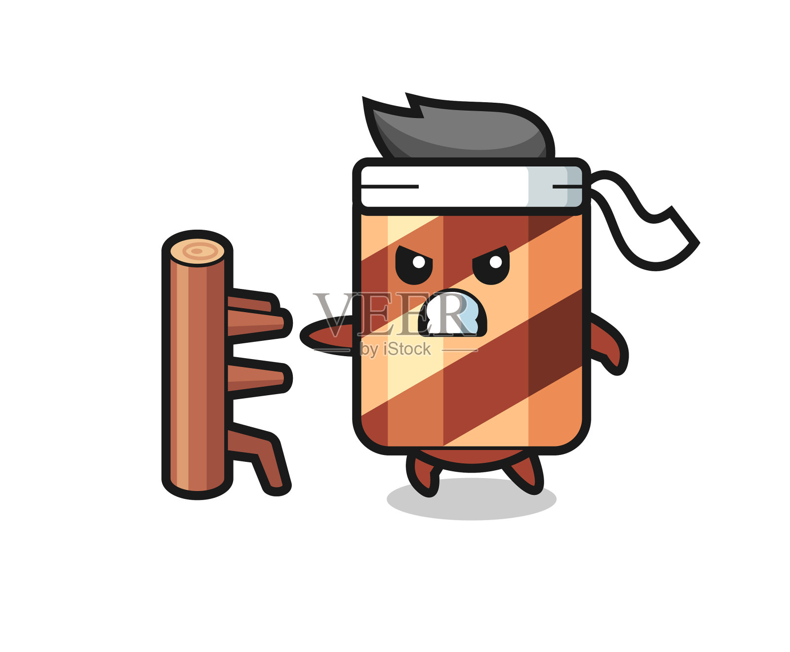 福娃卷吉祥物卡通做健身用插画图片素材