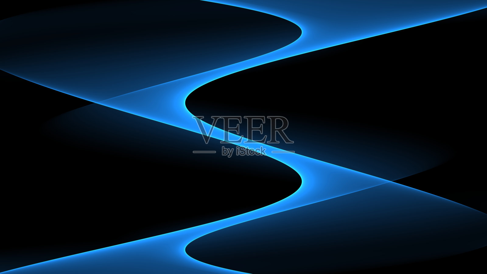 抽象背景4k蓝光暗波和线条插画图片素材