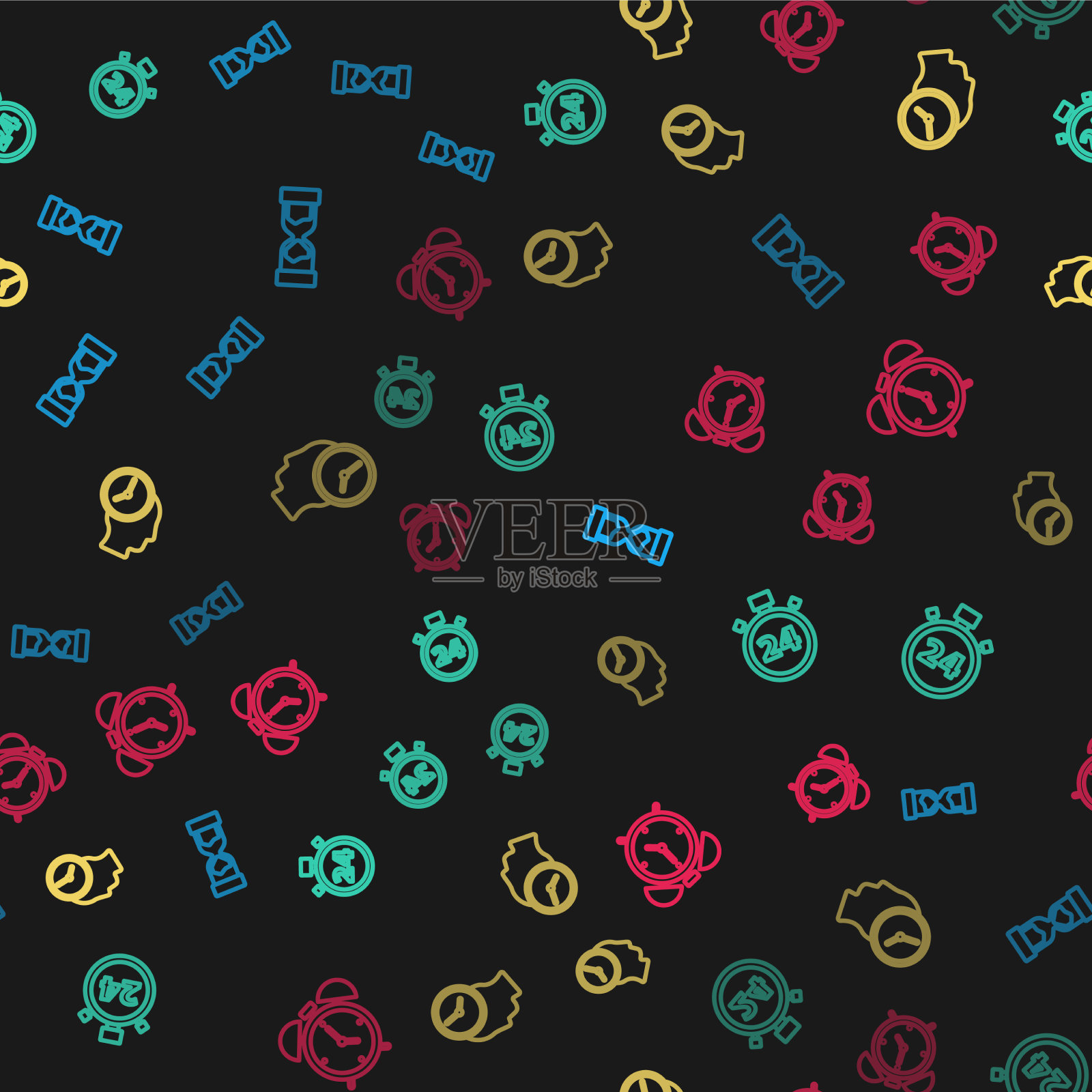 设行老沙漏秒表24小时计时图标素材