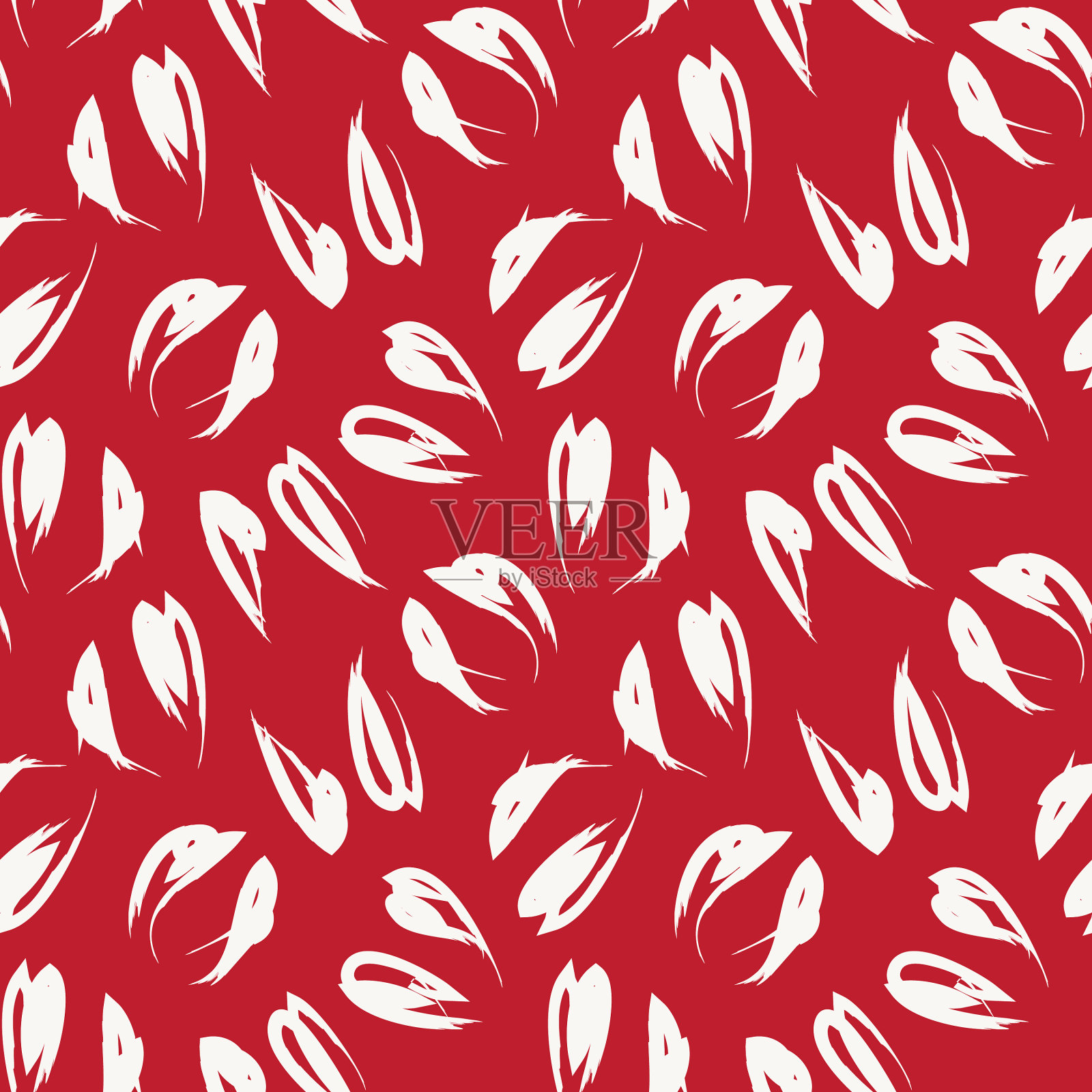 红色动物豹无缝花纹背景插画图片素材