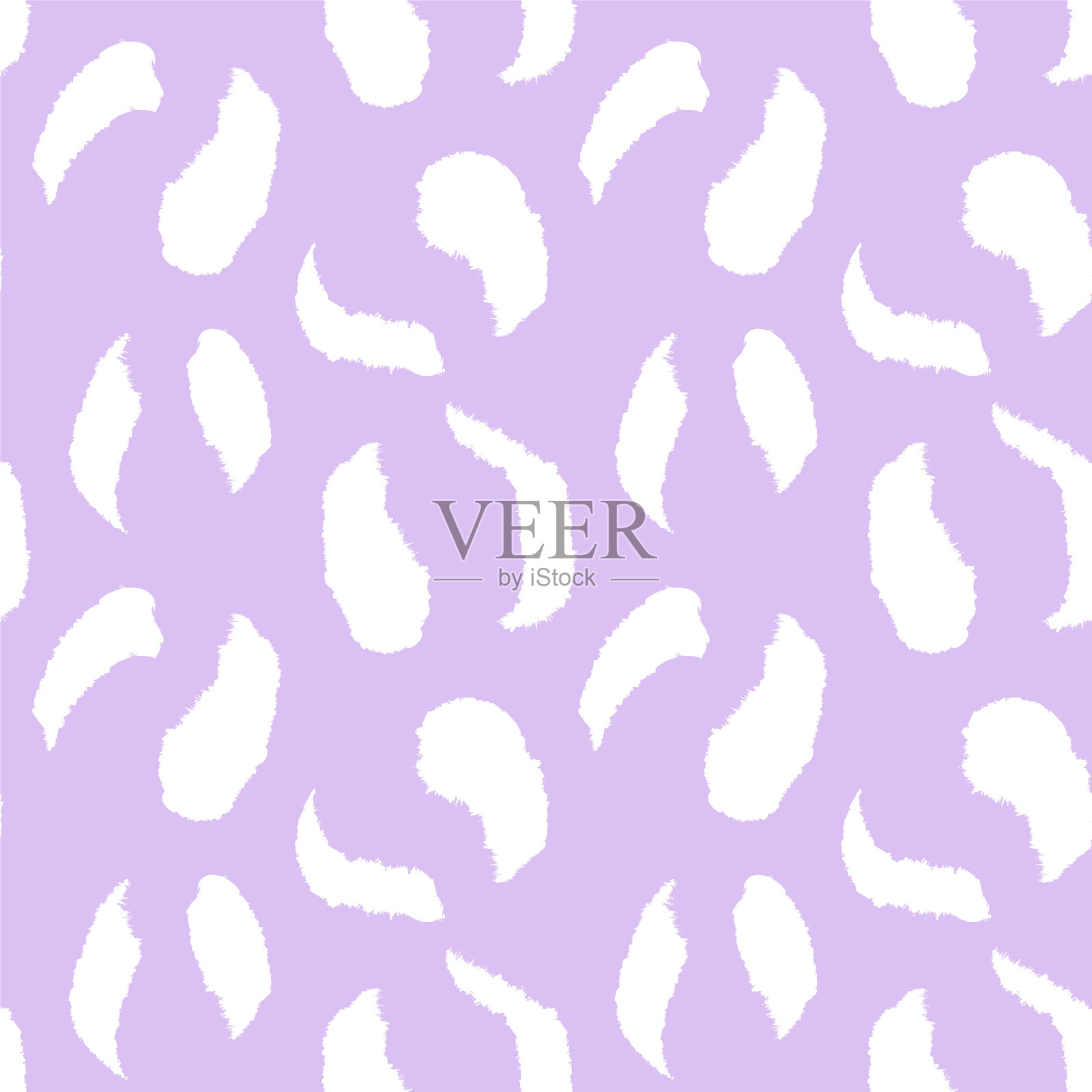 柔和的动物豹无缝模式背景插画图片素材