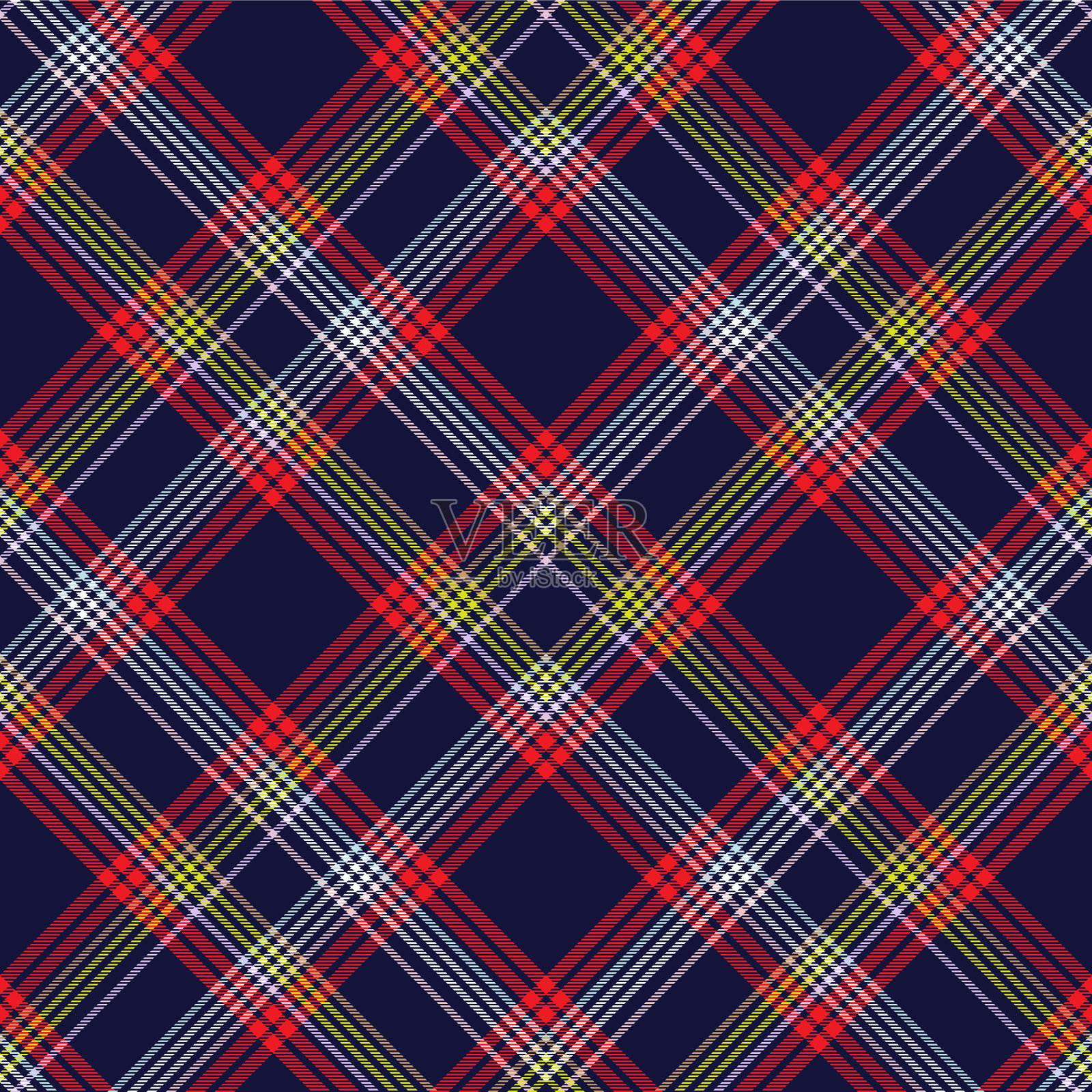 彩虹人字形格子花呢纹理无缝插画图片素材