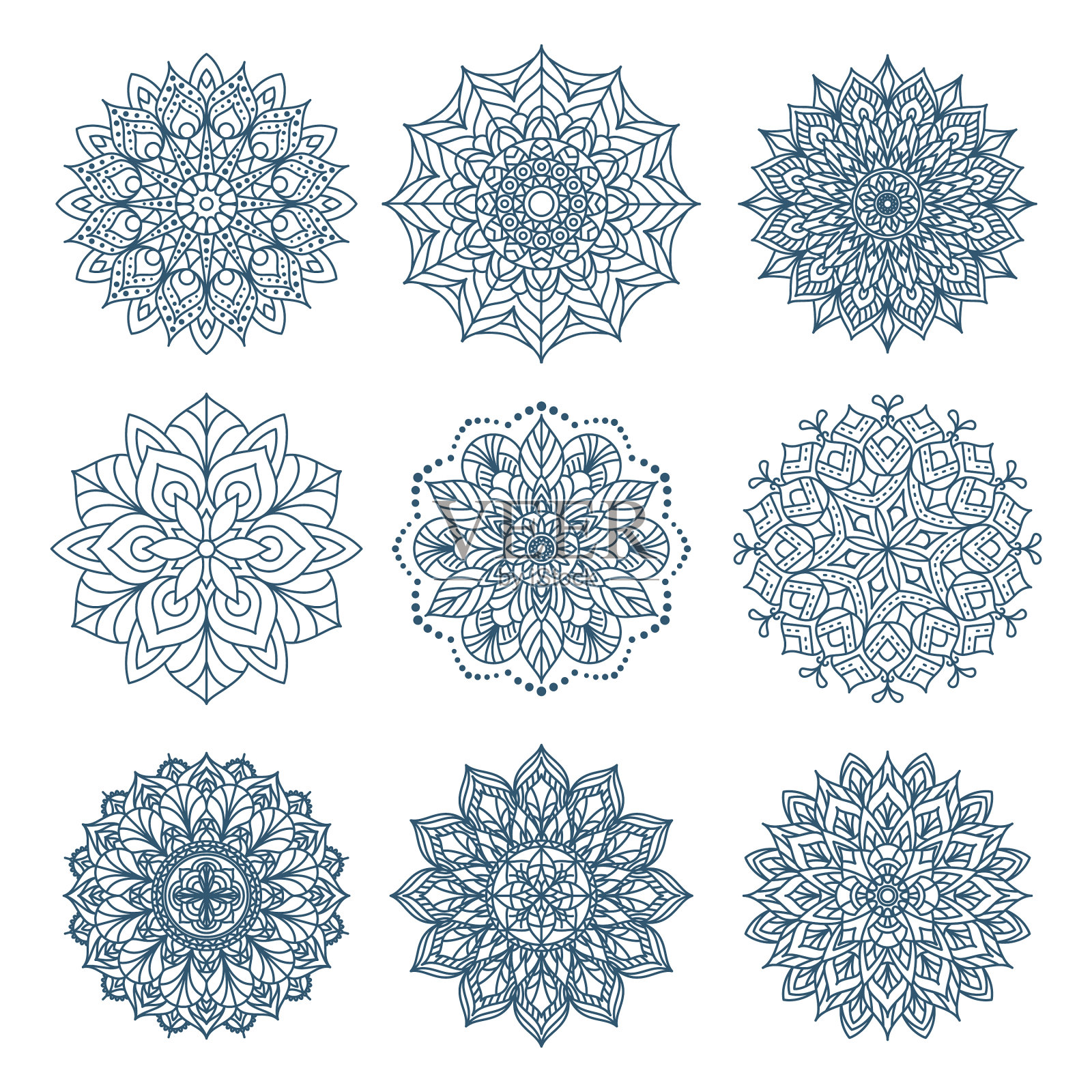 装饰装饰曼荼罗图案设计插画图片素材