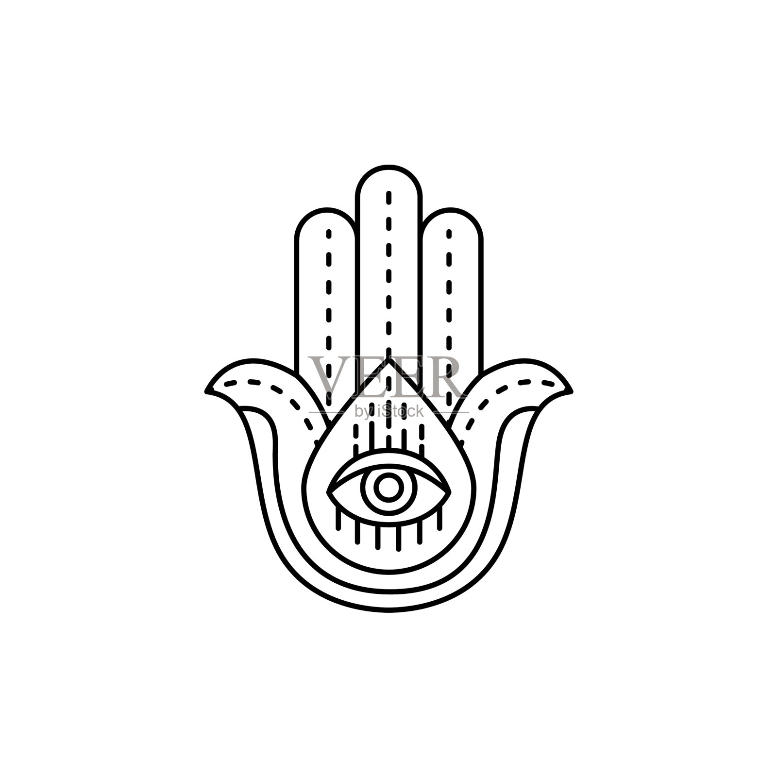 曼荼罗线图标孤立元素设计元素图片