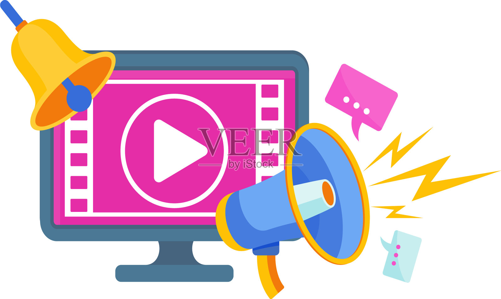 视频营销图标数字营销销售设计元素图片