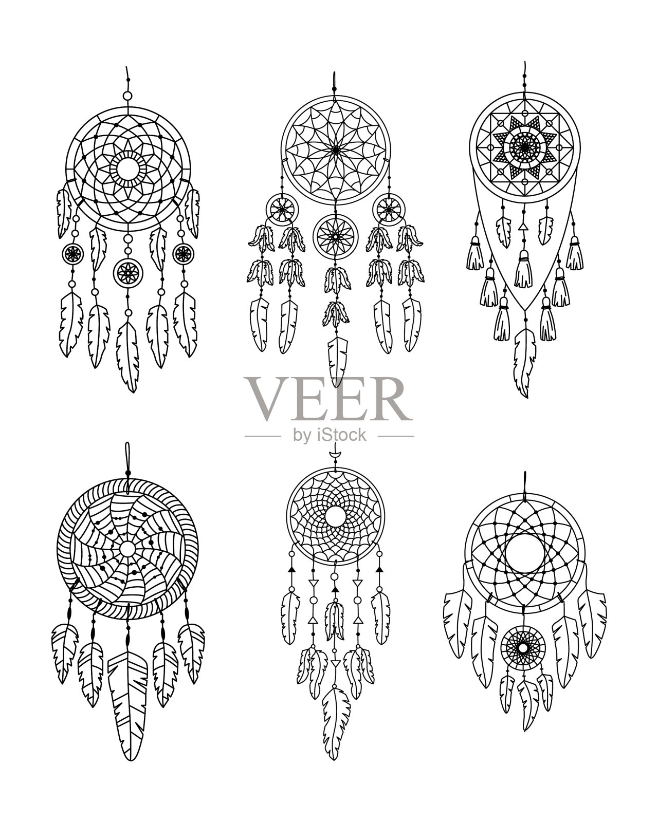 设定梦幻在波西米亚风格神秘插画图片素材