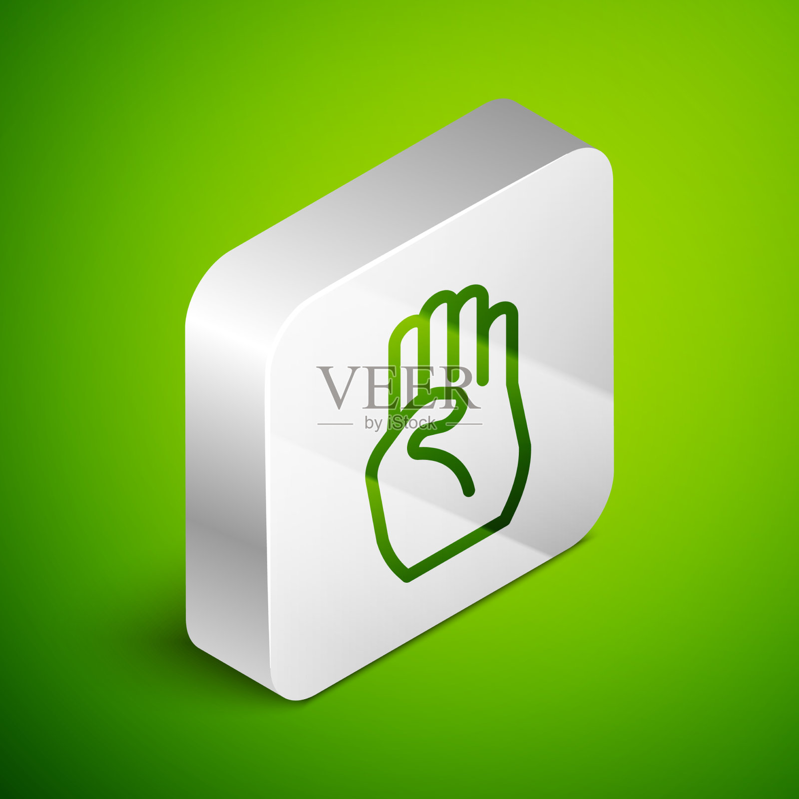 等距线印度符号手图标孤立上插画图片素材