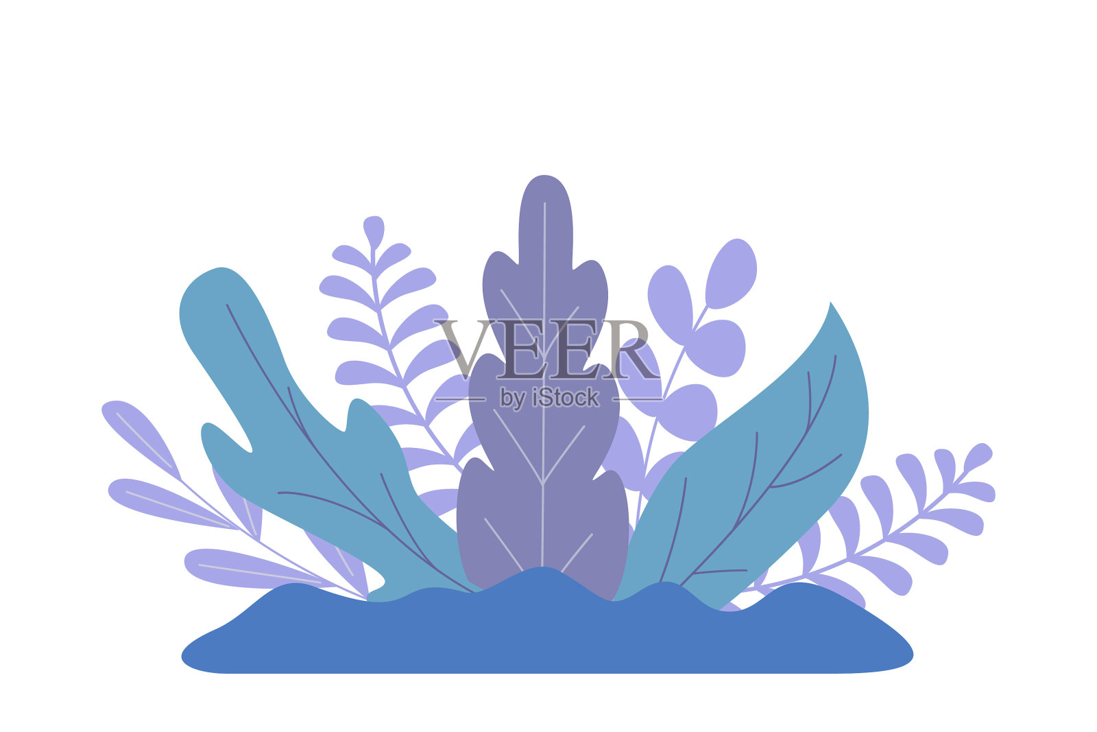 自然背景抽象彩色树叶设计元素图片