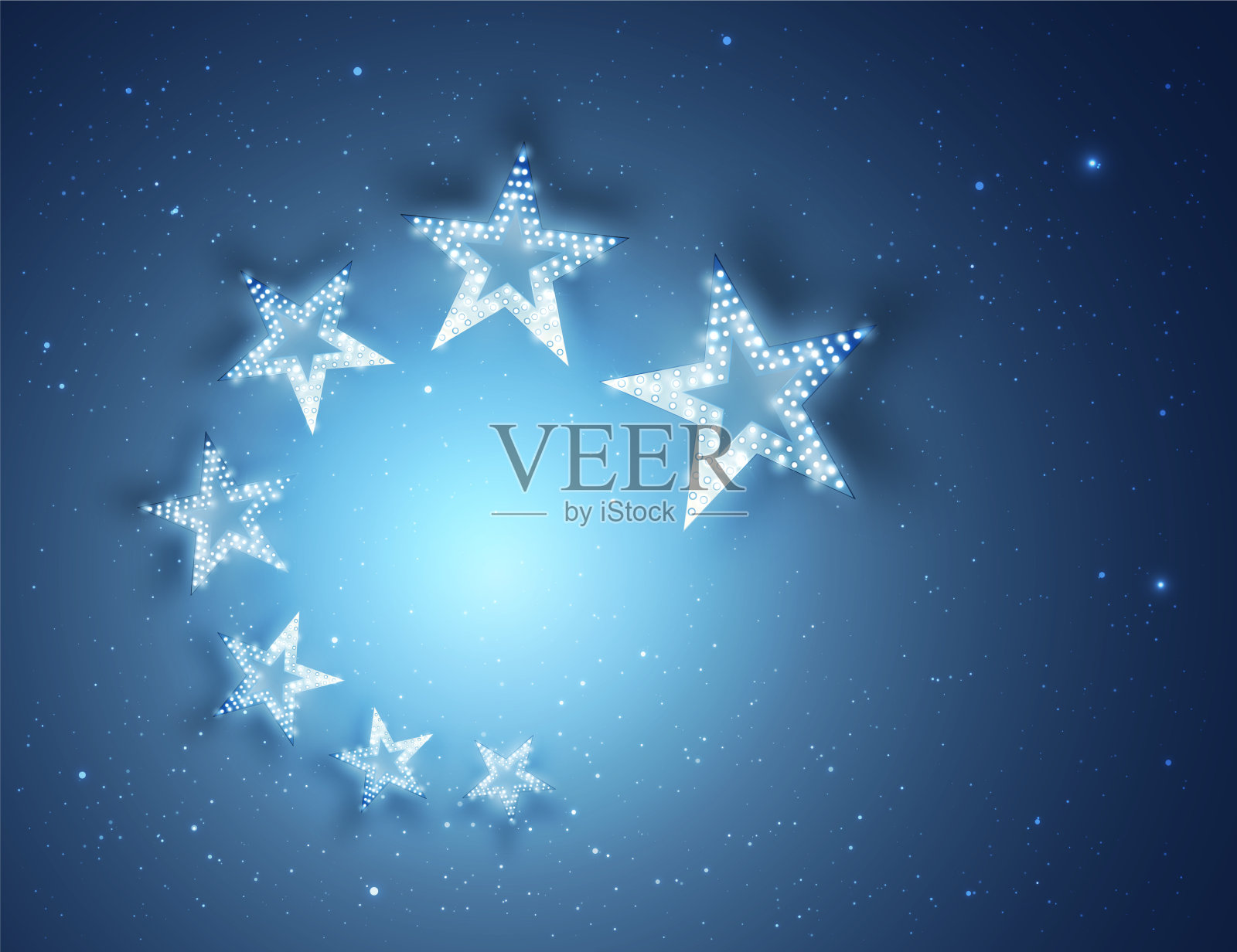 蓝色的星星抽象的背景为您的设计插画图片素材