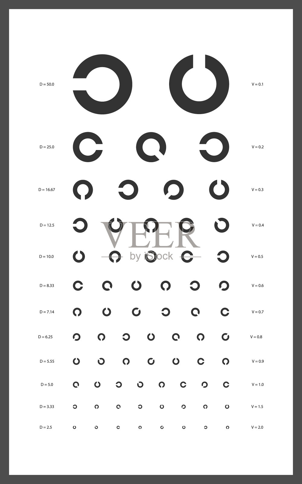 朗道氏眼科检查图插画图片素材