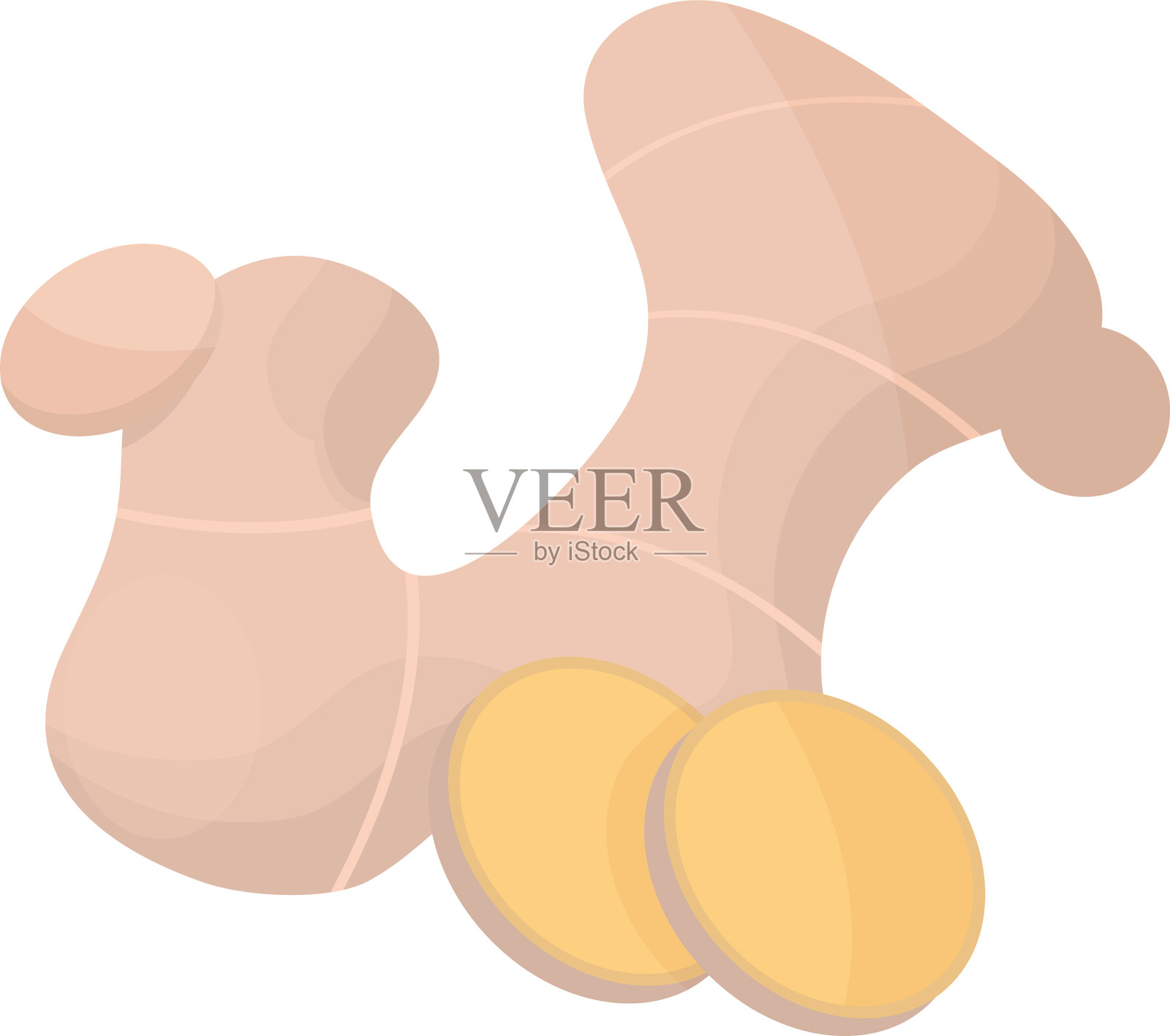 整姜片设计元素图片