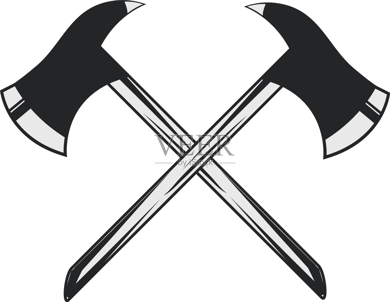 消防队员交叉轴图标素材