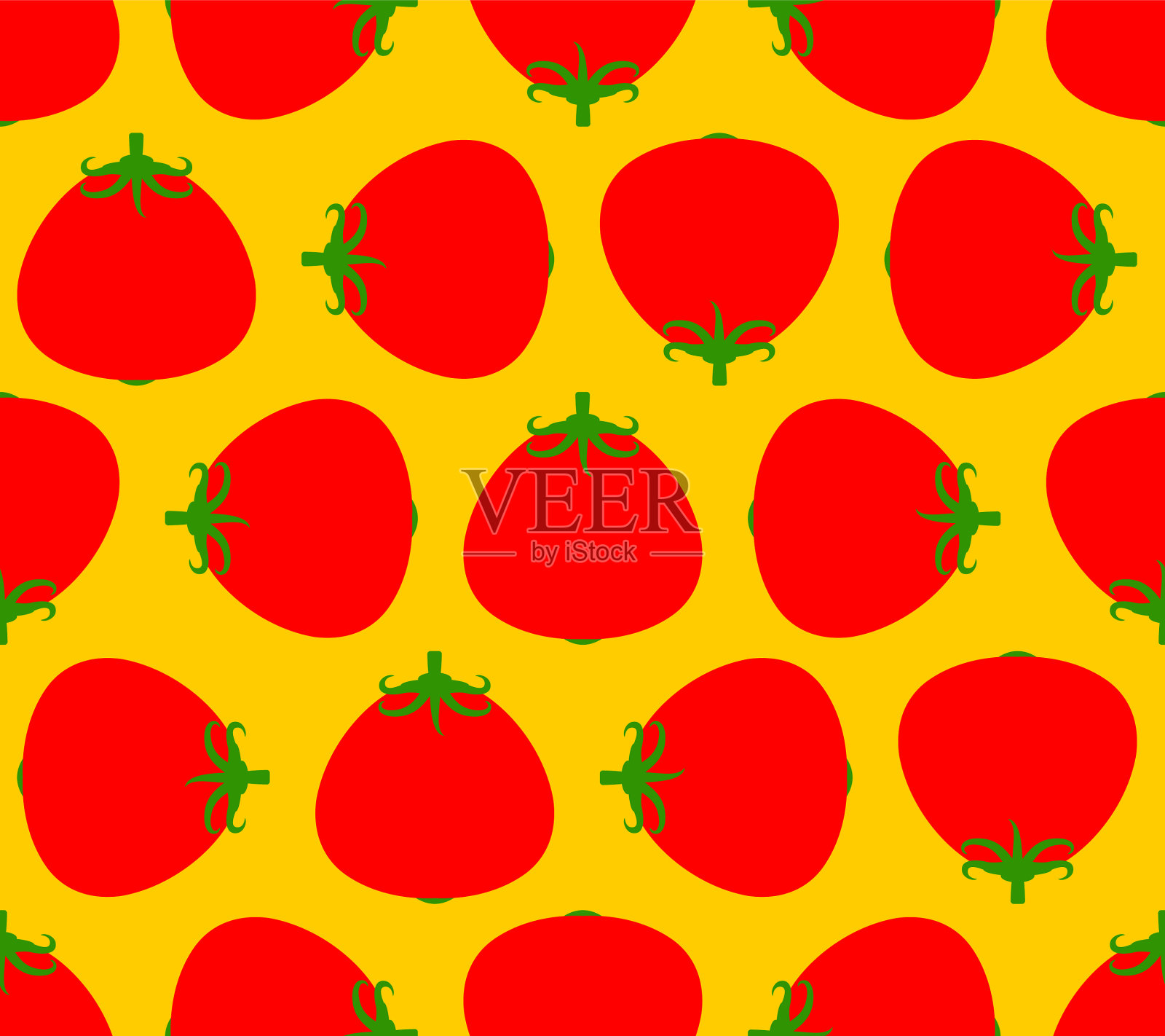 番茄图案无缝蔬菜背景插画图片素材