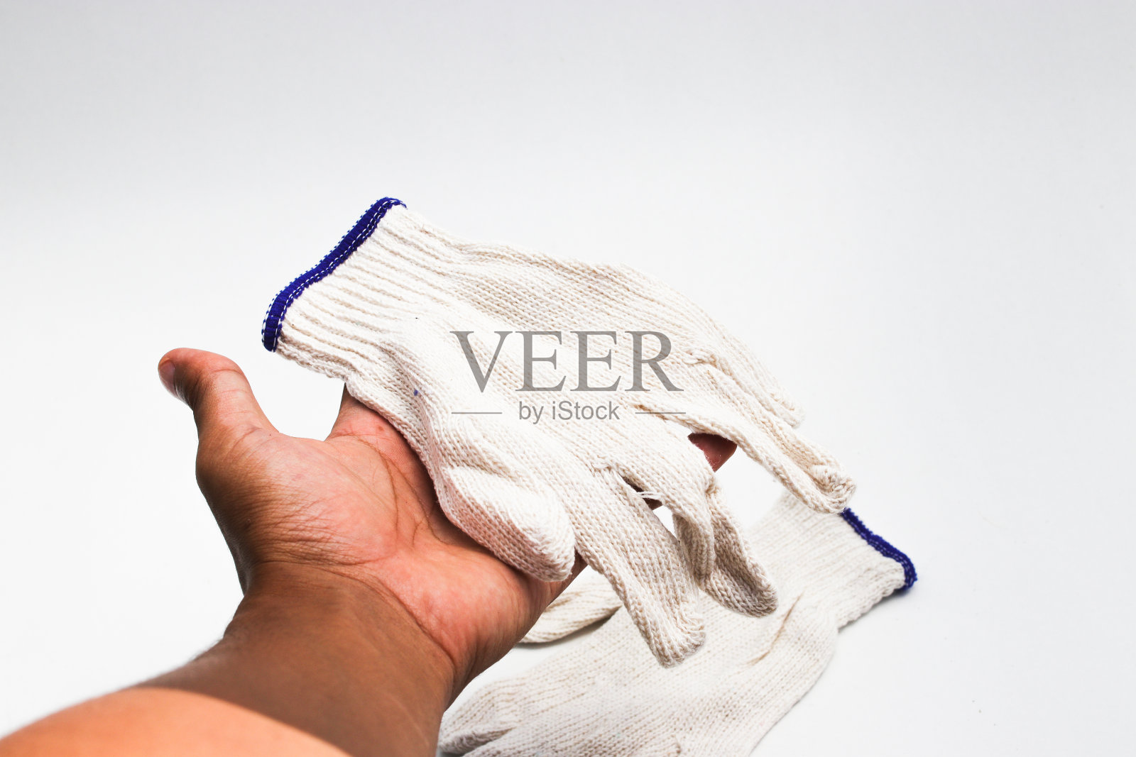 白色园艺手套照片摄影图片